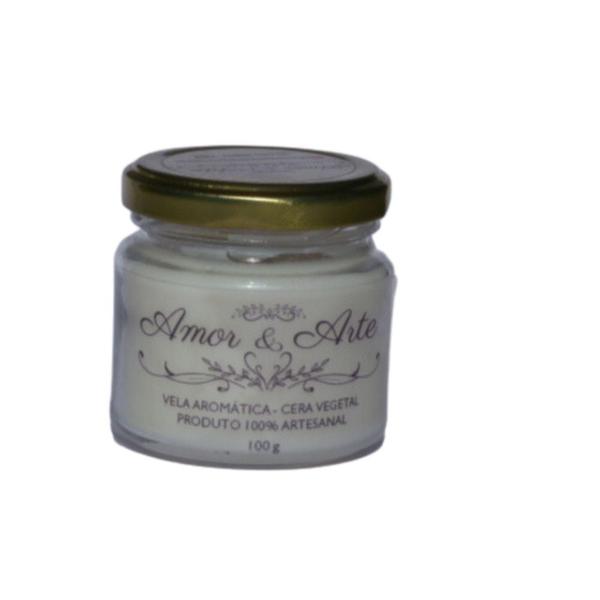 Vela Aromática Vegetal Artesanal Premium 100G Vegana - Amor e Arte Velas Aromáticas Imagem de Vela Aromática Vegetal Artesanal Premium 100G Vegana