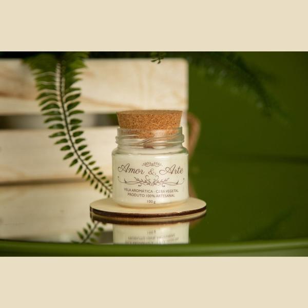 Vela Aromática Vegetal Artesanal Premium 100G Vegana - Amor e Arte Velas Aromáticas Imagem de Vela Aromática Vegetal Artesanal Premium 100G Vegana