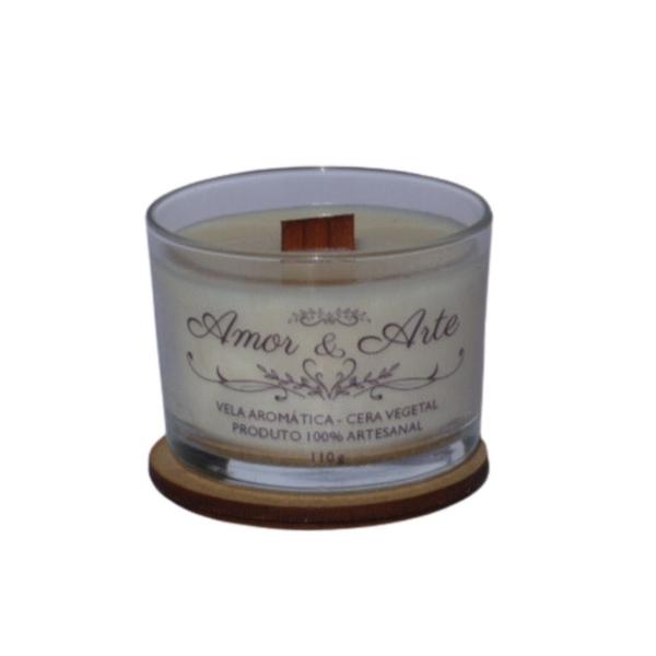 Vela Aromática Vegetal Artesanal Premium 110G Vegana - Amor e Arte Velas Aromáticas Imagem de Vela Aromática Vegetal Artesanal Premium 110G Vegana