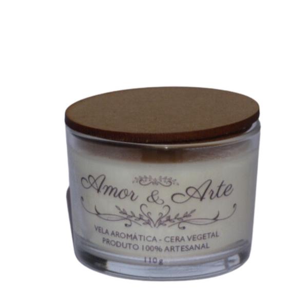 Vela Aromática Vegetal Artesanal Premium 110G Vegana - Amor e Arte Velas Aromáticas Imagem de Vela Aromática Vegetal Artesanal Premium 110G Vegana