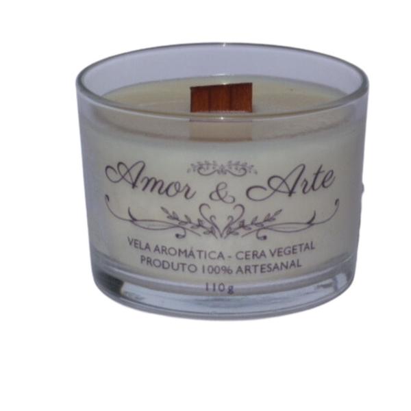 Vela Aromática Vegetal Artesanal Premium 110G Vegana - Amor e Arte Velas Aromáticas Imagem de Vela Aromática Vegetal Artesanal Premium 110G Vegana