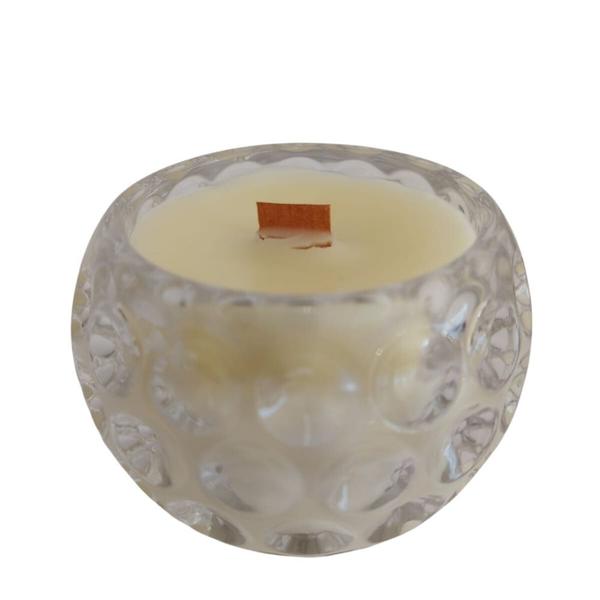 Vela Aromática Vegetal Artesanal Premium 150G Vegana Porta Velas Redondo Bolas - Amor e Arte Velas Aromáticas Imagem de Vela Aromática Vegetal Artesanal Premium 150G Vegana Porta Velas Redondo Bolas