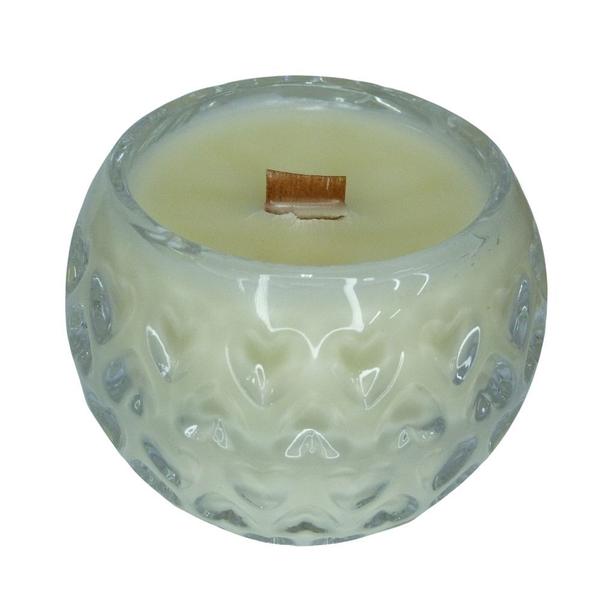 Imagem de Vela Aromática Vegetal Artesanal Premium 150G Vegana Porta Velas Redondo Coração