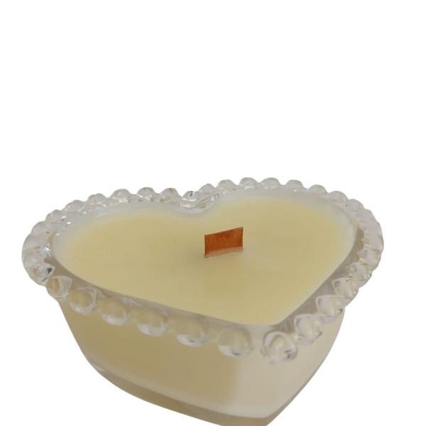 Vela Aromática Vegetal Artesanal Premium 200G Vegana Porta Velas Coração - Amor e Arte Velas Aromáticas Imagem de Vela Aromática Vegetal Artesanal Premium 200G Vegana Porta Velas Coração