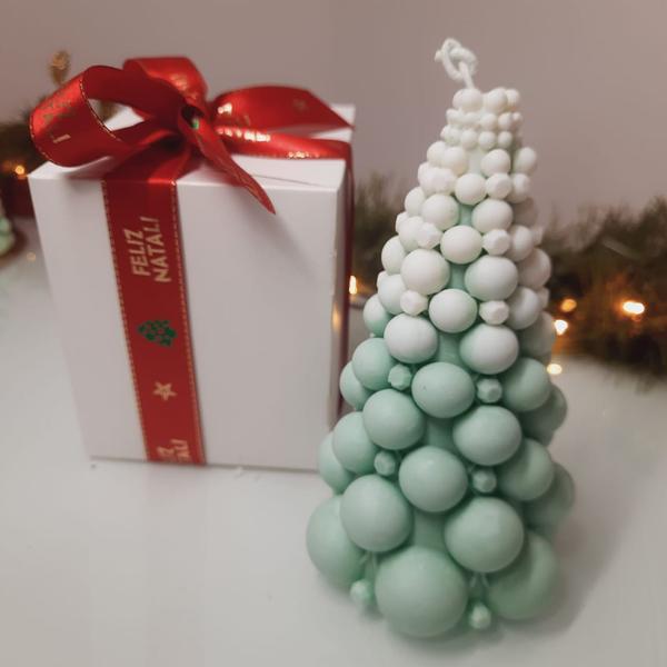 Imagem de Vela Aromática Vegetal Árvore de Natal Bubble Grande 240g