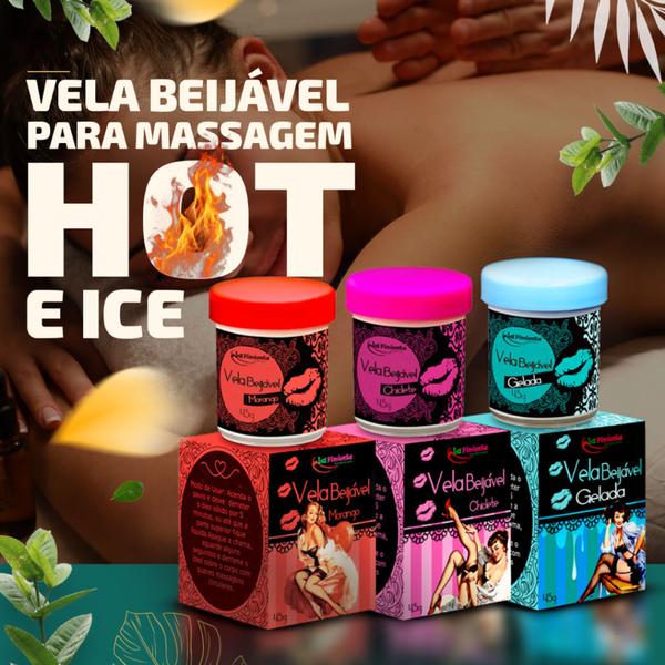 Imagem de VELA BEIJÁVEL SENSUAL PARA MASSAGEM QUENTE OU FRIA Efeitos Hot e Ice 45g La Pimienta - Sex Shop