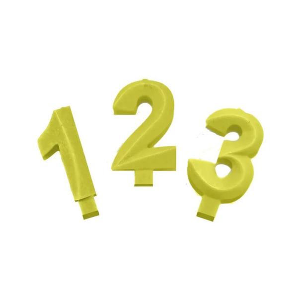 Vela Candy Amarelo - 01 Unidade - Festcolor - Rizzo Número:1 Imagem de Vela Candy Amarelo - 01 Unidade - Festcolor - Rizzo Número:1