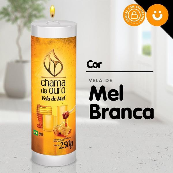 Imagem de Vela De 7 Dias Atacado  250g Velas De Mel Cor Branca