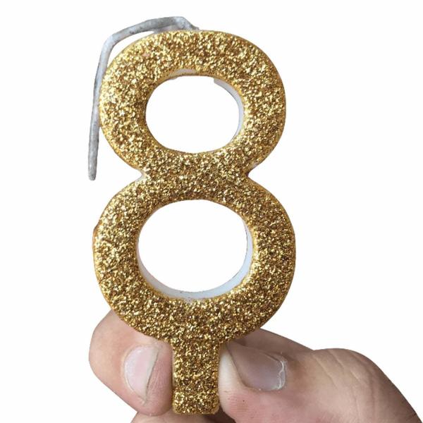 Imagem de Vela De Aniversário Numeral Dourado (Escolha seu número)