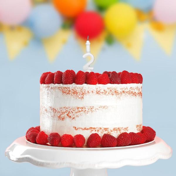 Vela De Aniversário Números Branco Com 1 Un. - TAMAROZZI EMBALAGENS Imagem de Vela De Aniversário Números Branco Com 1 Un.