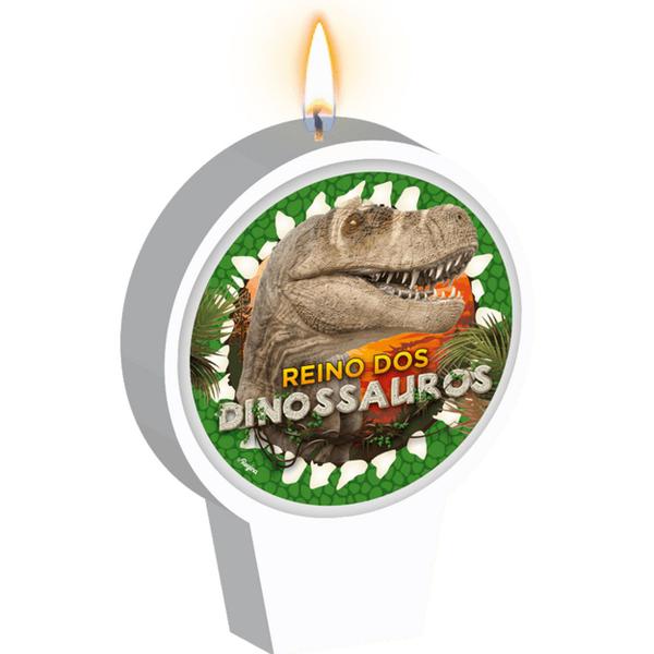 Imagem de Vela de Aniversário Reino dos Dinossauros Plana