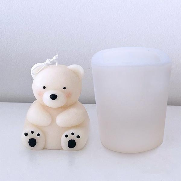 Imagem de Vela de chocolate com sabonete Wokex Cute Gummy Bear em molde de silicone