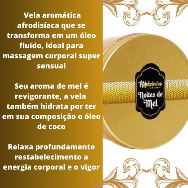 Imagem de Vela De Massagem Corporal Aromática Mel Hidratante Relaxante