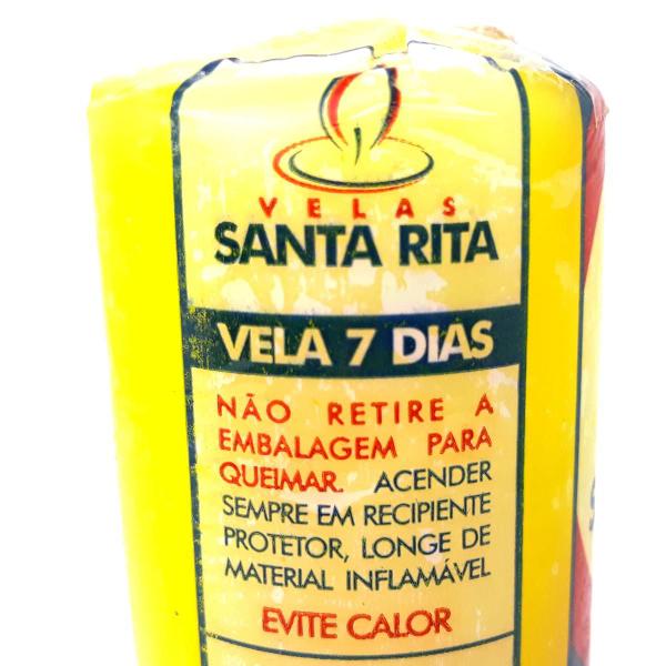 Imagem de Vela de Mel 7 Dias Amarela Aromática e Vermelha e Preta Kit