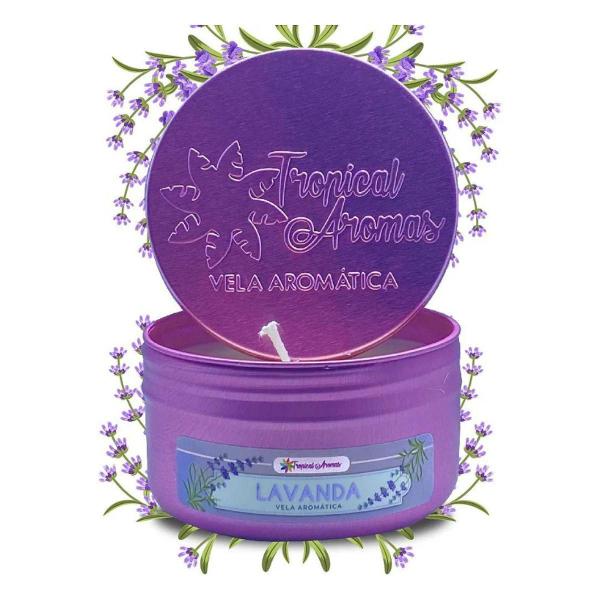 Imagem de Vela Decorativa Aromática Perfumada Lavanda Tropical Aromas