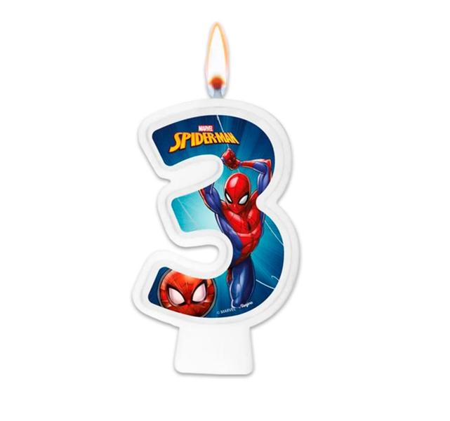 Imagem de Vela decorativa Homem Aranha N3 decoração festa