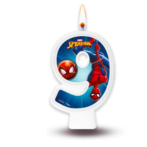 Imagem de Vela decorativa n9 Homem Aranha decoração festa aniversário