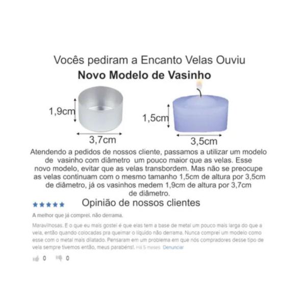 Vela Decorativa Rechaud Atacado 100 unidades - Velas de Fátima Imagem de Vela Decorativa Rechaud Atacado 100 unidades
