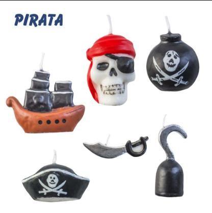 Imagem de Vela festivela palito piratas