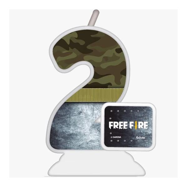Vela - Free Fire N 2 - 1 unidade - Festcolor - Rizzo Imagem de Vela - Free Fire N 2 - 1 unidade - Festcolor - Rizzo