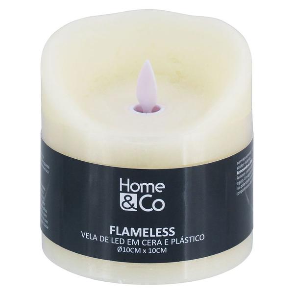 Vela Led Flameless de Plástico Marfim Para Decoração Home&Co Imagem de Vela Led Flameless de Plástico Marfim Para Decoração Home&Co