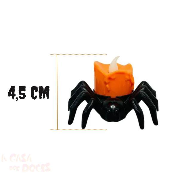 Imagem de Vela Led Halloween Formato Aranha - Kit c/5 und