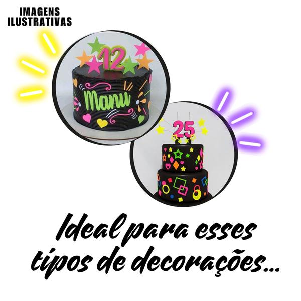 Vela Luxo Neon Diversos Números - Alchester - crgfestas Imagem de Vela Luxo Neon Diversos Números - Alchester