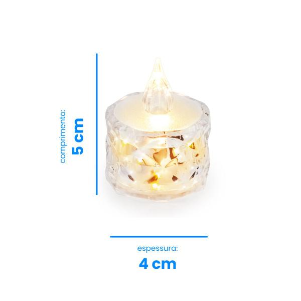 Vela Luz Led Transparente Artificial Eletroinica Kit 3 Uni. - Hxt Imagem de Vela Luz Led Transparente Artificial Eletroinica Kit 3 Uni.
