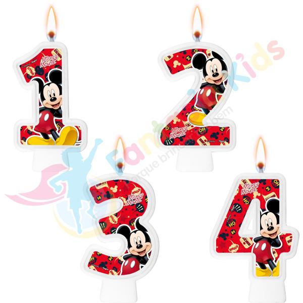 Imagem de Vela Mickey Mouse Festa De Aniversário De 1 Á 4 Anos