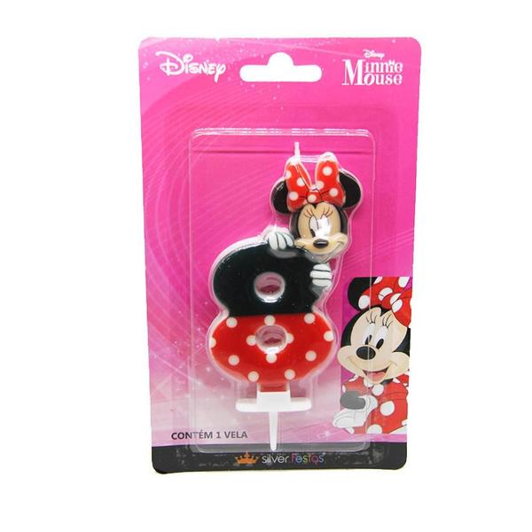 Imagem de Vela Minnie Número 8 - SilverFestas