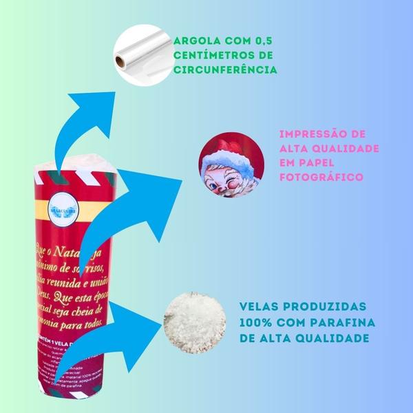 Imagem de Vela Natalina Papai Noel Frases Natalinas 1 Un 250gr