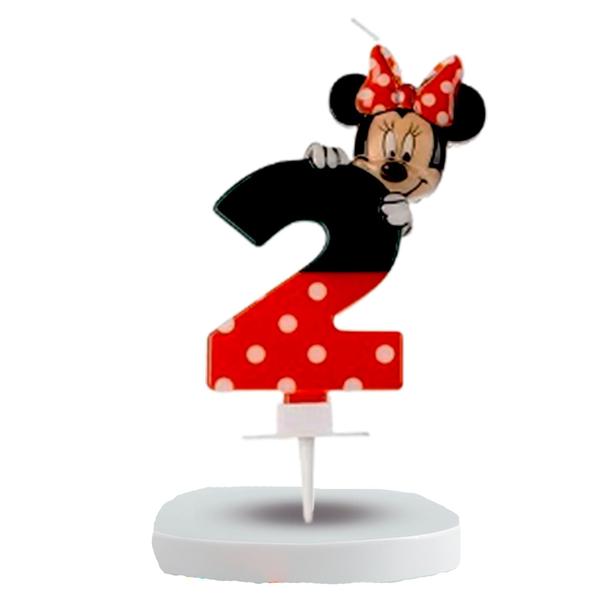 Imagem de Vela Número 2 Festa Minnie Mouse decoração aniversário