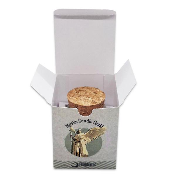 Vela Oxalá Branca Aromática Parafina Coco Mystic Candle 30g - Flash Imagem de Vela Oxalá Branca Aromática Parafina Coco Mystic Candle 30g
