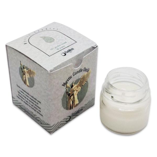 Vela Oxalá Branca Aromática Parafina Coco Mystic Candle 30g - Flash Imagem de Vela Oxalá Branca Aromática Parafina Coco Mystic Candle 30g