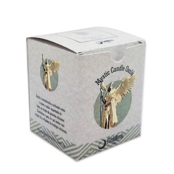 Vela Oxalá Branca Aromática Parafina Coco Mystic Candle 30g - Flash Imagem de Vela Oxalá Branca Aromática Parafina Coco Mystic Candle 30g