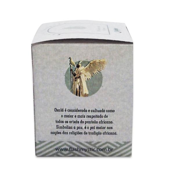 Vela Oxalá Branca Aromática Parafina Coco Mystic Candle 30g - Flash Imagem de Vela Oxalá Branca Aromática Parafina Coco Mystic Candle 30g