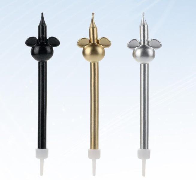 Vela Palito Big Mickey Metalizada com 3 un. Disney - Rizzo - Silverplastic Imagem de Vela Palito Big Mickey Metalizada com 3 un. Disney - Rizzo