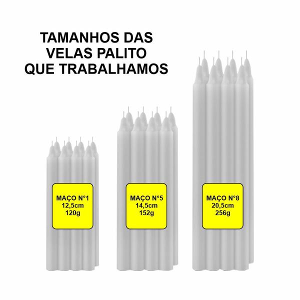 Vela palito n8 marrom 256g - casa fé - SANTA TEREZINHA Imagem de Vela palito n8 marrom 256g - casa fé