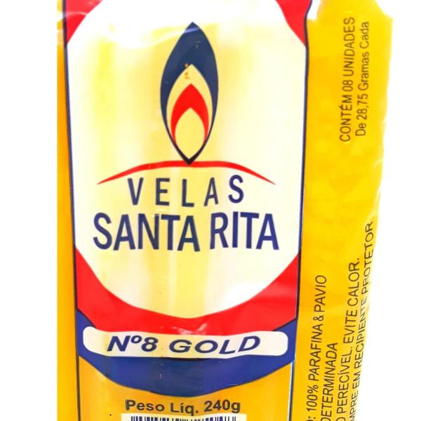 Imagem de Vela Palito Nr 8 240g Gold Parafina Pura Diversos Tipos