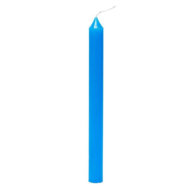 Vela Palito Premium Azul Claro N 03 com Aroma Unidade 10g - Chama de Ouro Imagem de Vela Palito Premium Azul Claro N 03 com Aroma Unidade 10g