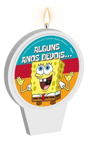 Imagem de Vela Para Aniversário Bob Esponja C/ 1 Unidade - Regina