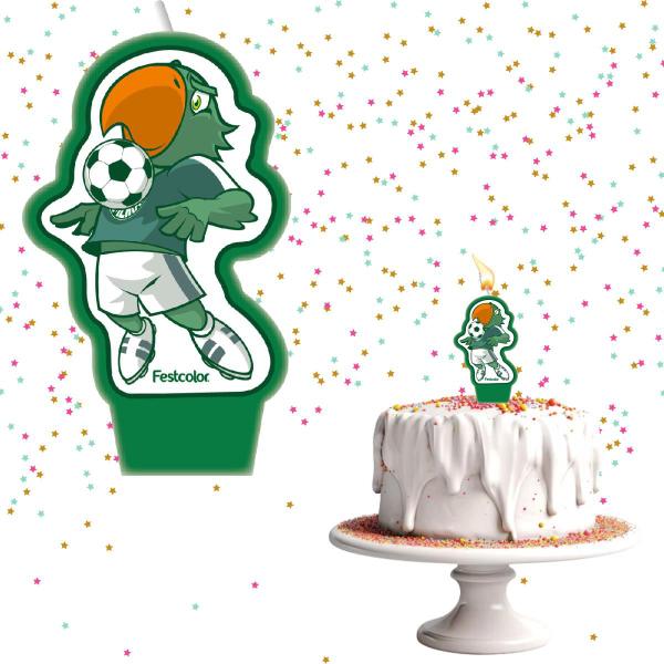 Imagem de Vela Para Bolo de Aniversário Festa Comemoração Futebol Time - Palmeiras - Festcolor