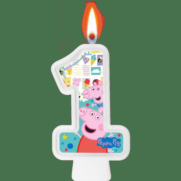 Imagem de Vela PEPPA PIG Decoração Festa 1 Ano Aniversário