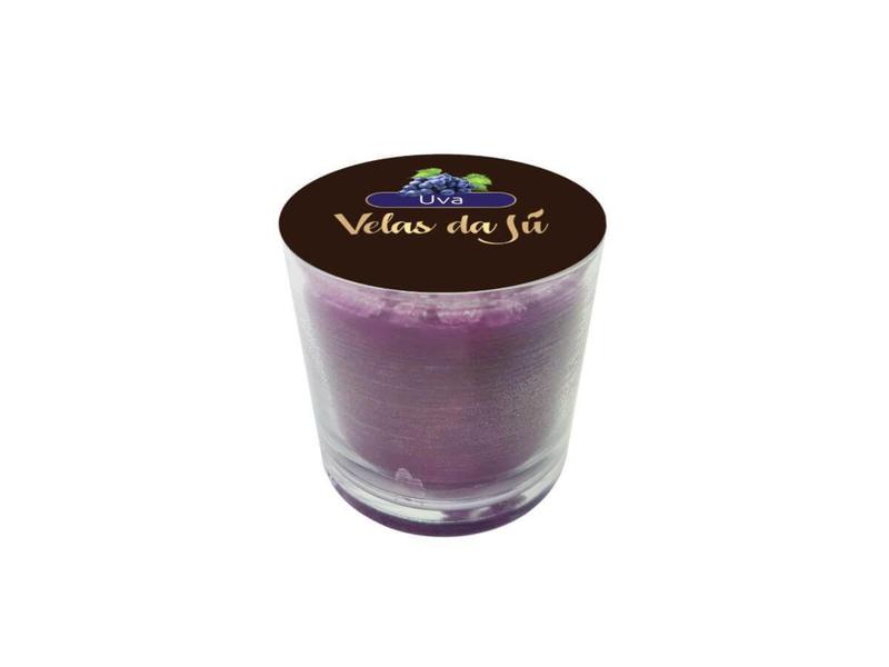 Imagem de Vela Perfumada No Copo De Vidro 265ml Com Aroma De Uva - Velas Da JU