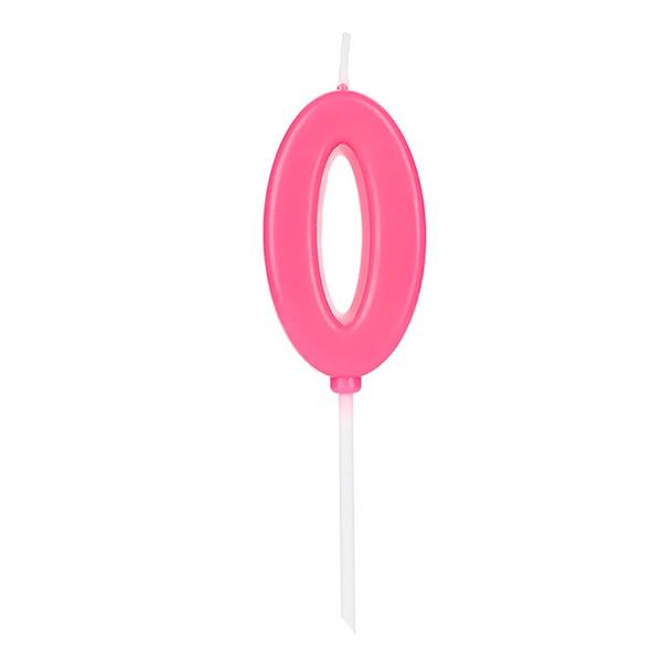 Imagem de Vela Pick Números Rosa - SilverFestas