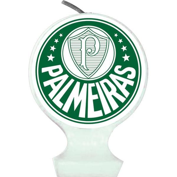 Vela Plana Decoração emblema Palmeiras festa aniversário - festcolor Imagem de Vela Plana Decoração emblema Palmeiras festa aniversário
