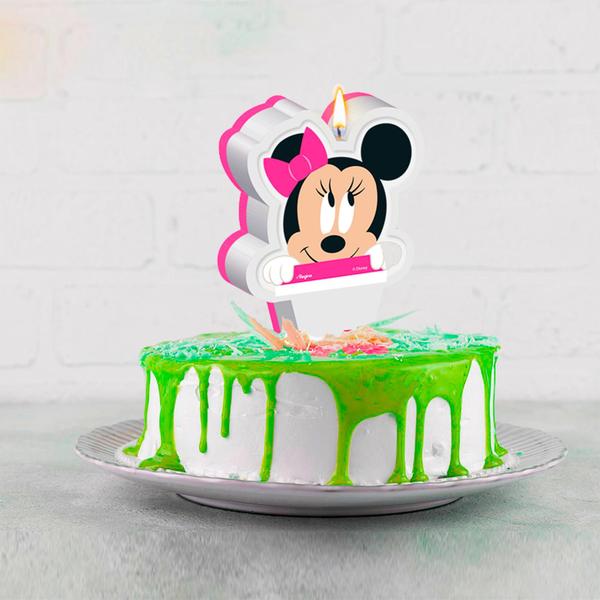 Vela Plana Minnie Baby Disney Aniversario decoração festa - Regina Imagem de Vela Plana Minnie Baby Disney Aniversario decoração festa