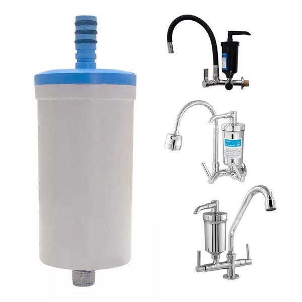 Vela Refil Universal Carvão Ativado Para Torneira com Filtro Cozinha Pia Gourmet - Refil Torneira Universal Imagem de Vela Refil Universal Carvão Ativado Para Torneira com Filtro Cozinha Pia Gourmet