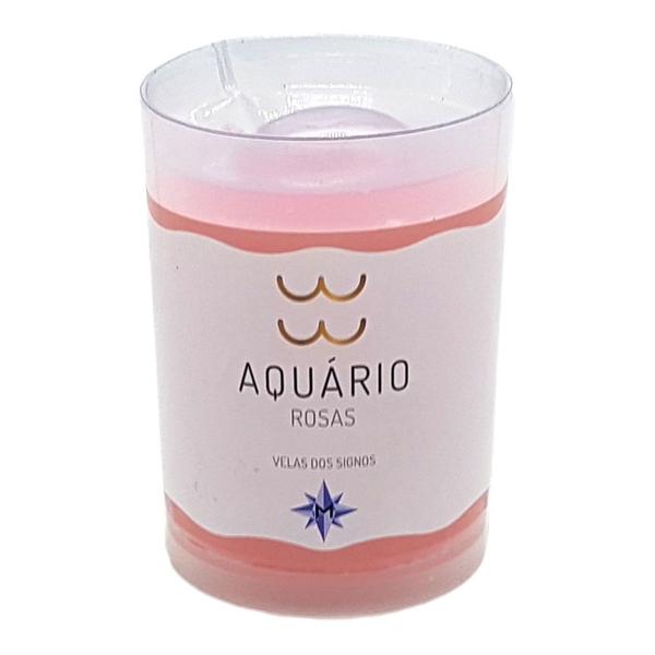 Imagem de Vela Signo Aquário Perfumada Aquário Rosas 90g