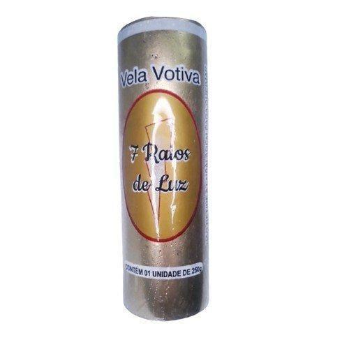 Vela Votiva 7 Dias Dourada - 260 Gr - Sete Raios De Luz Imagem de Vela Votiva 7 Dias Dourada - 260 Gr